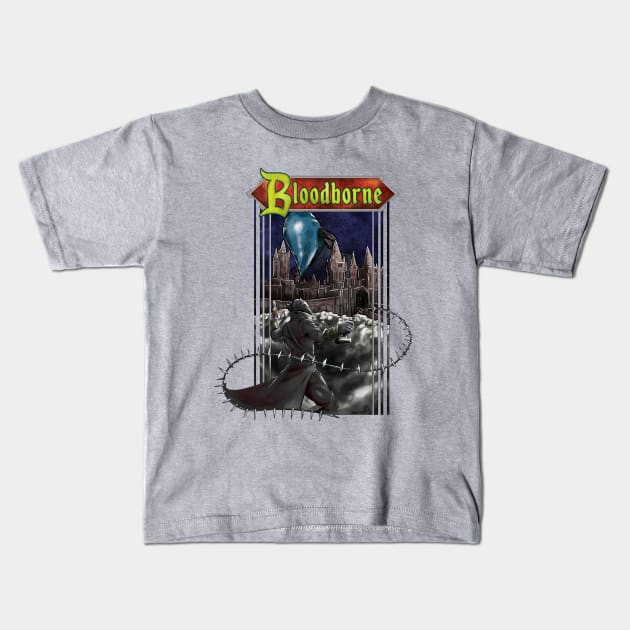 Bloodborne/Castlevania Crossover Cover Kids T-Shirt by Harrison2142